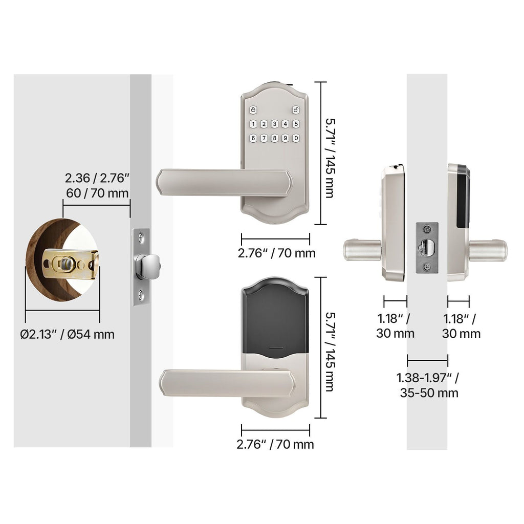 Keyless Entry Door Lock with Keypad and Auto-Lock