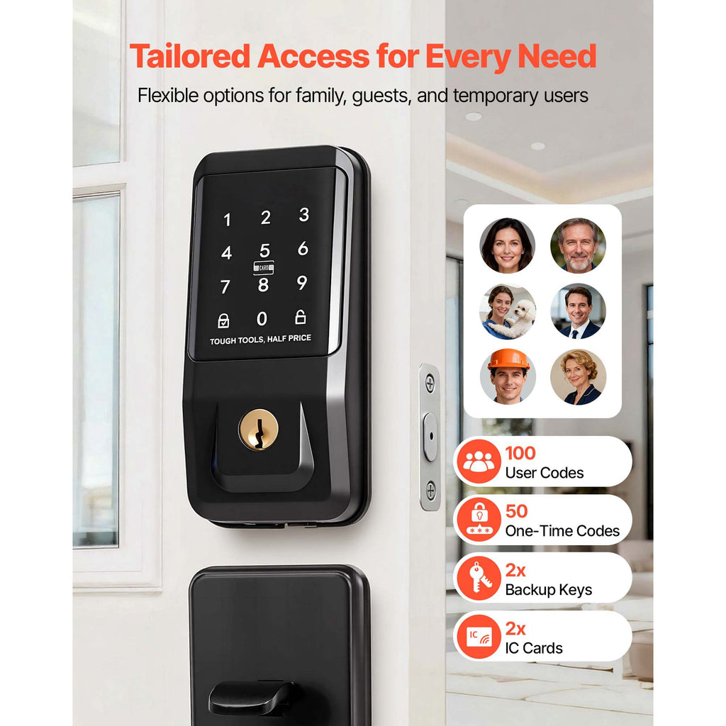 Keyless Door Handle Set with Flexible Access