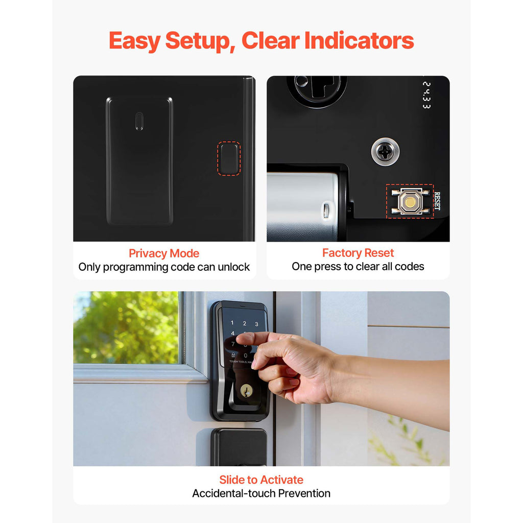 Keyless Door Handle Set with Flexible Access