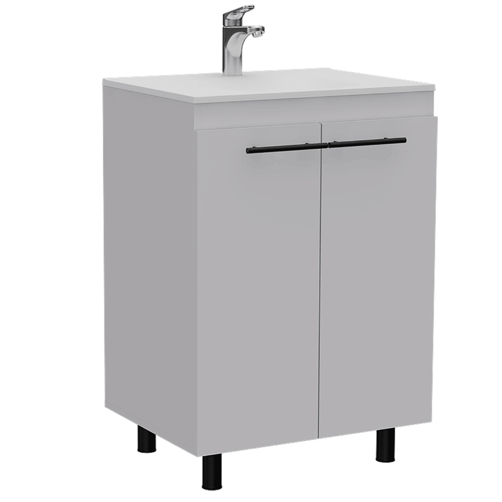 Khari Freestanding Bathroom Vanity with Double-Door Cabinet