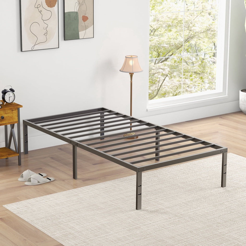 King Platform Bed with Open Underbed Storage