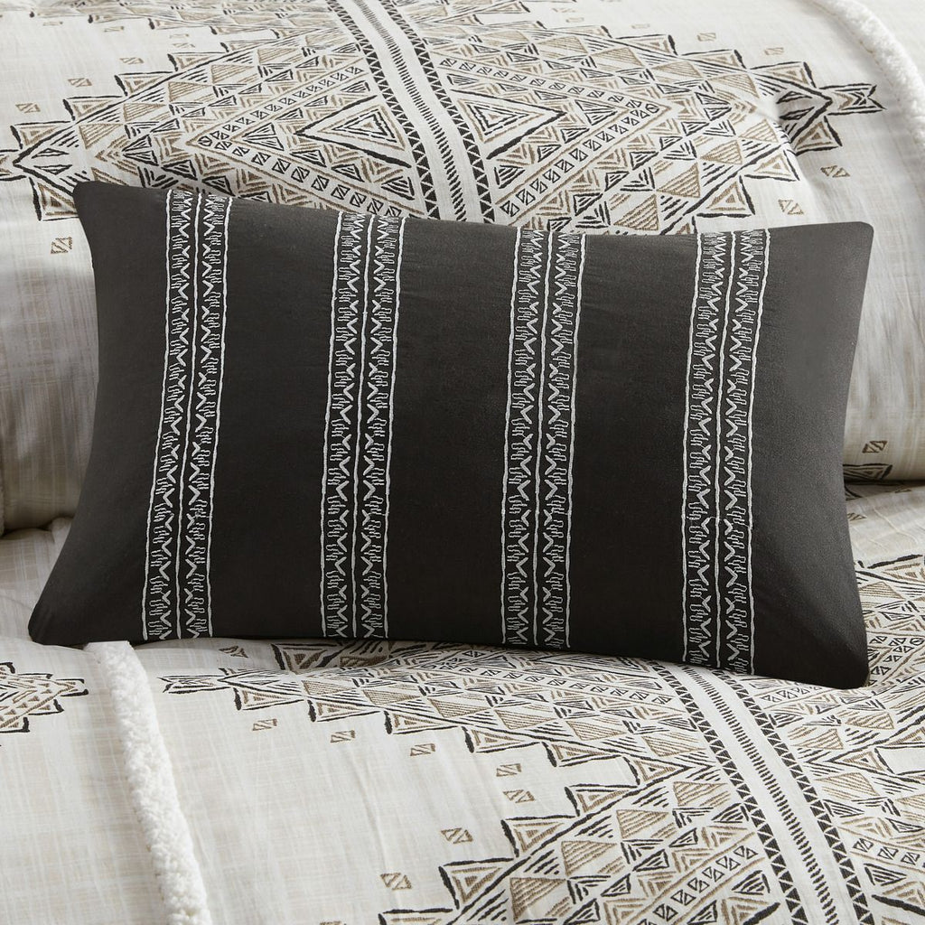 King/Cal King 4 Piece Printed Duvet Cover Set with Throw Pillow
