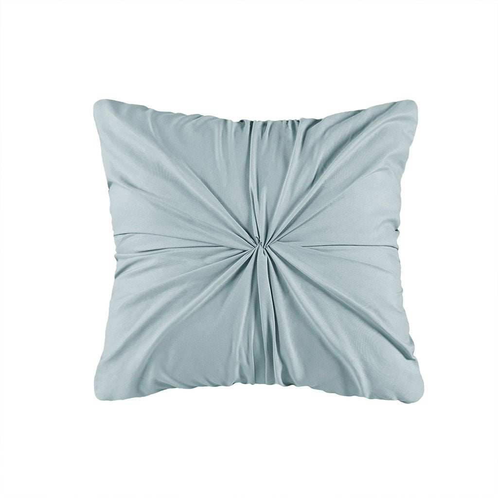 Floral Seersucker Quilt Set with Gathered Accent Pillow