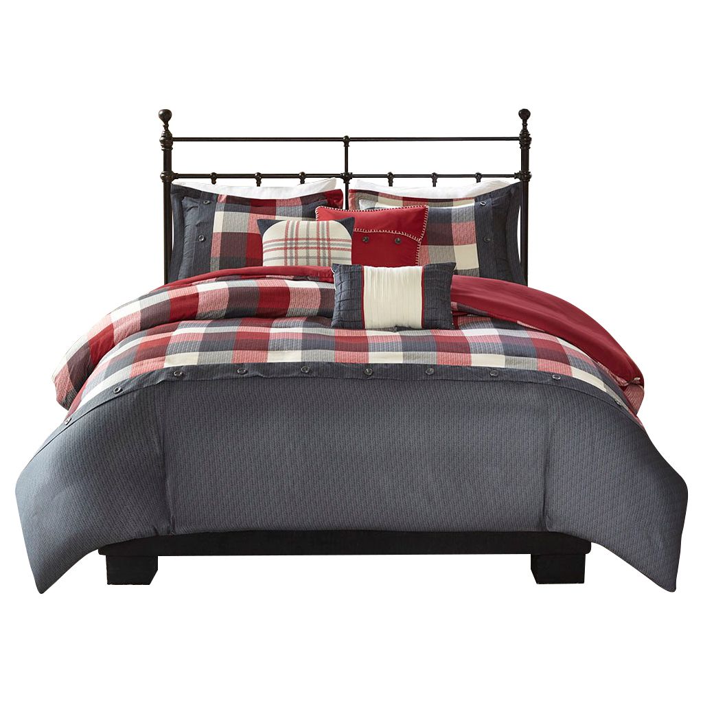 Cabin-Inspired Buffalo Plaid Duvet Cover Set