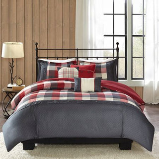Cabin-Inspired Buffalo Plaid Duvet Cover Set