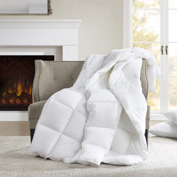 King/Cal King Dobby Cotton Down Alternative Comforter – Warm, Breathable, Oeko-Tex