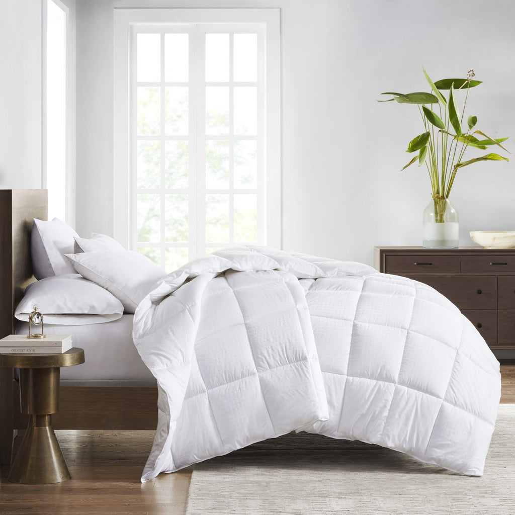 King/Cal King Dobby Cotton Down Alternative Comforter – Warm, Breathable, Oeko-Tex
