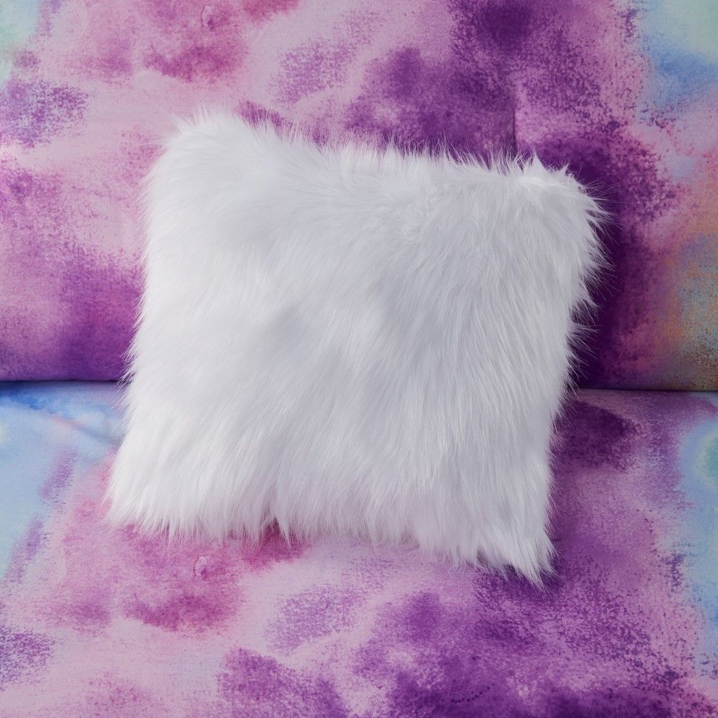 King/Cal King Watercolor Tie Dye Printed Comforter Set with Throw Pillow