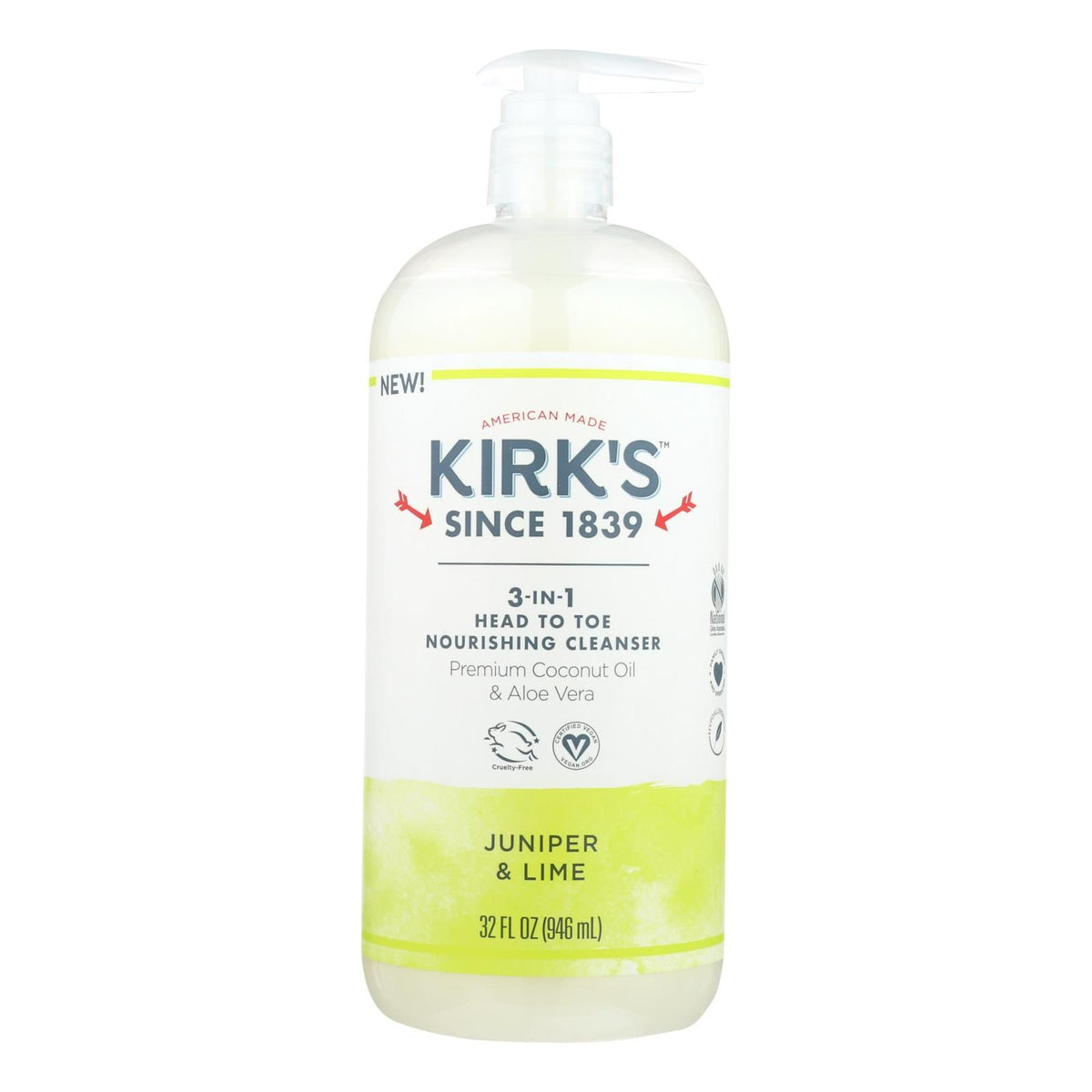 Kirk's Natural Juniper Lime 3-in-1 Cleanser