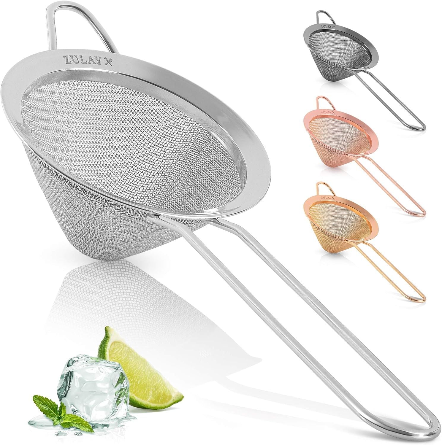 Fine-Mesh Kitchen Strainer for Foods, Tea, and Oil