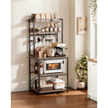 Kitchen Bakers Rack with Three Adjustable Shelf Heights for Small Spaces