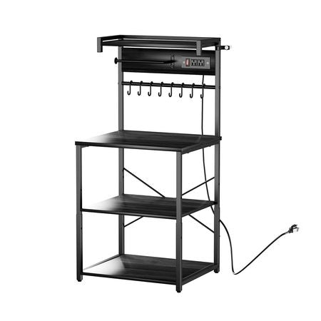 Kitchen Baker’s Rack with Adjustable Shelves and Power Access