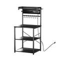 Kitchen Baker’s Rack with Adjustable Shelves and Power Access