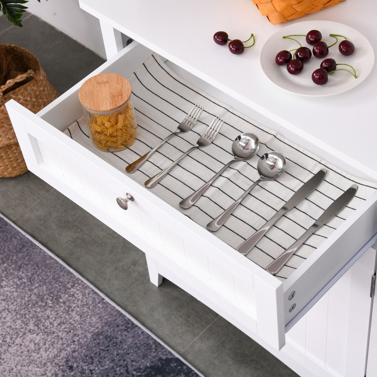 Elegant Storage Cabinet with Ample Space for Your Kitchen
