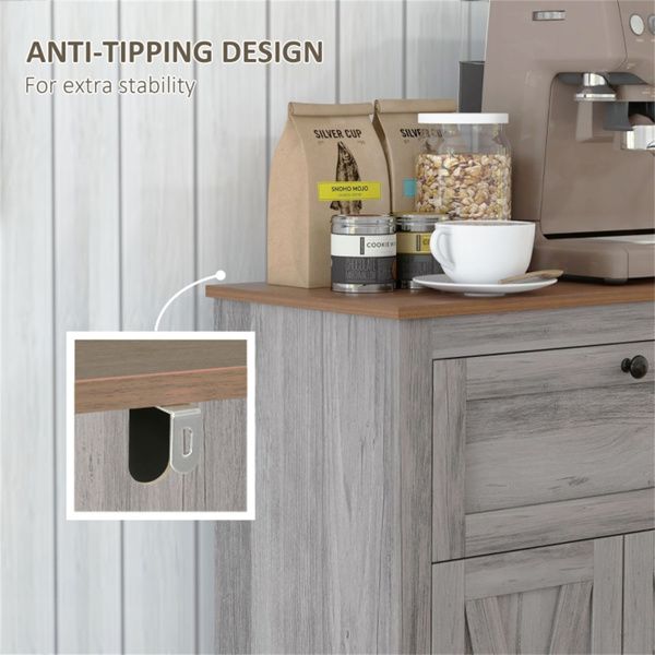 Kitchen Storage Cabinet with Drawer and Adjustable Shelf