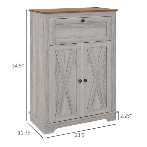 Kitchen Storage Cabinet with Drawer and Adjustable Shelf