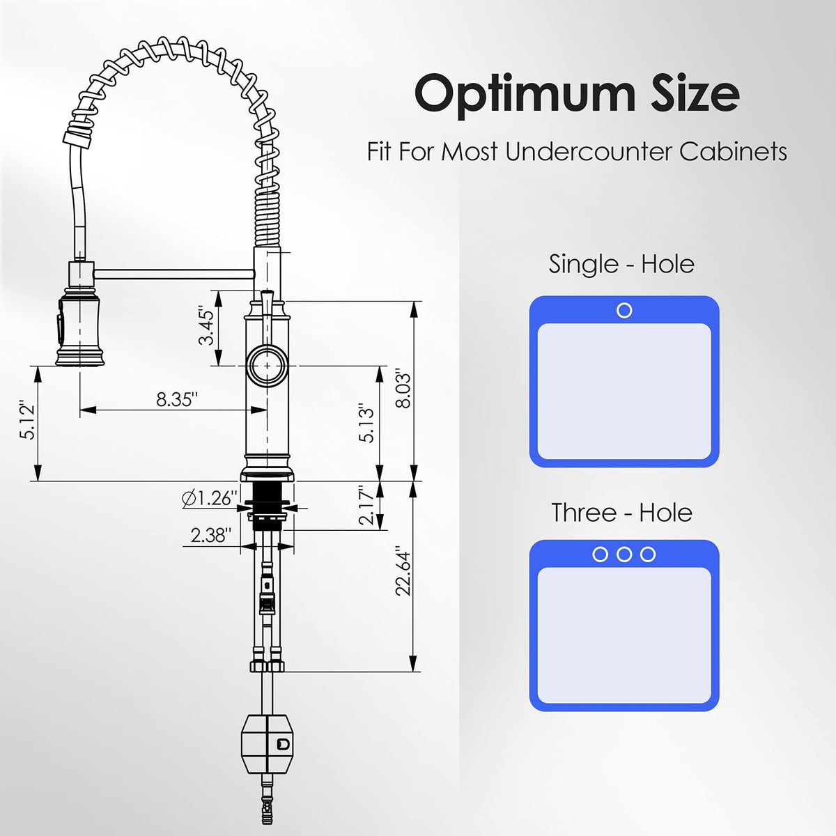 Spring-Style Kitchen Faucet with Pull-Down Sprayer and Three Modes