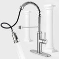 Spring-Style Kitchen Faucet with Pull-Down Sprayer and Three Modes
