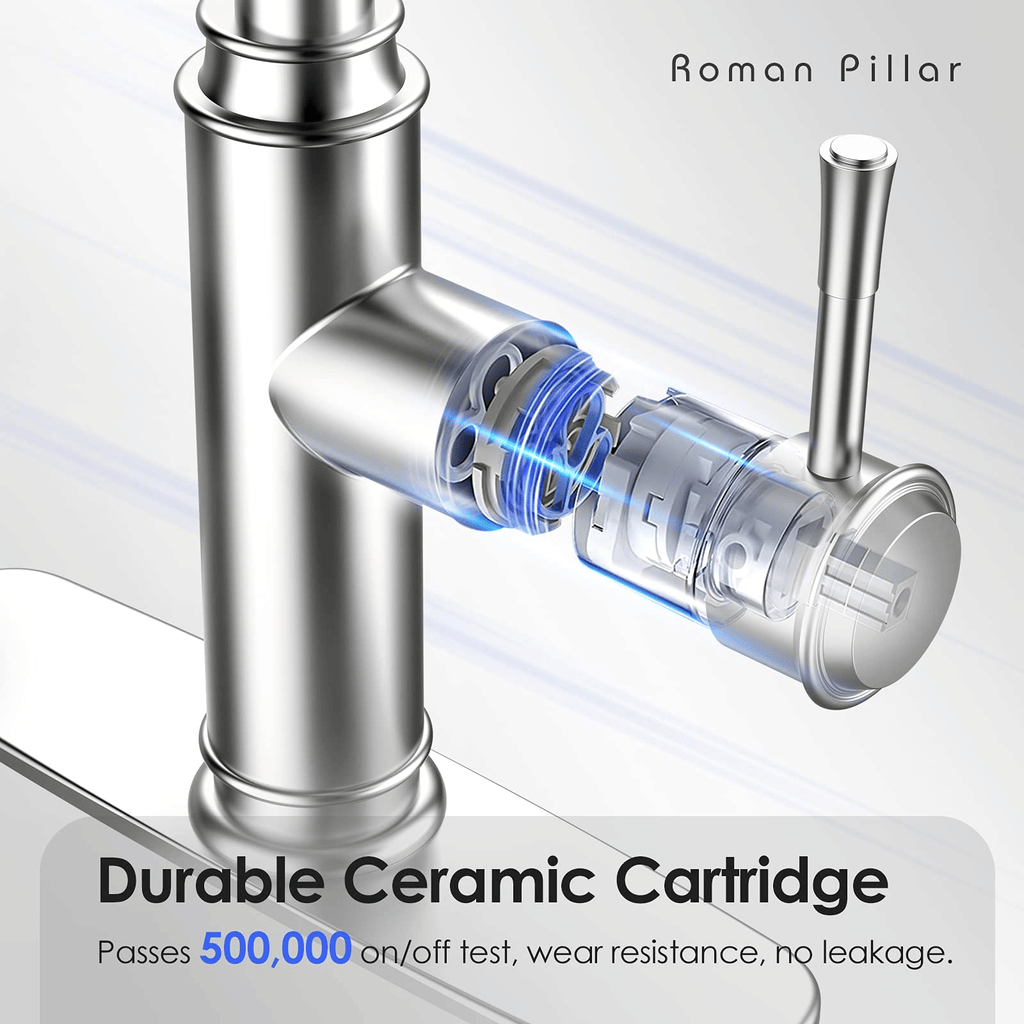 Spring-Style Kitchen Faucet with Pull-Down Sprayer and Three Modes