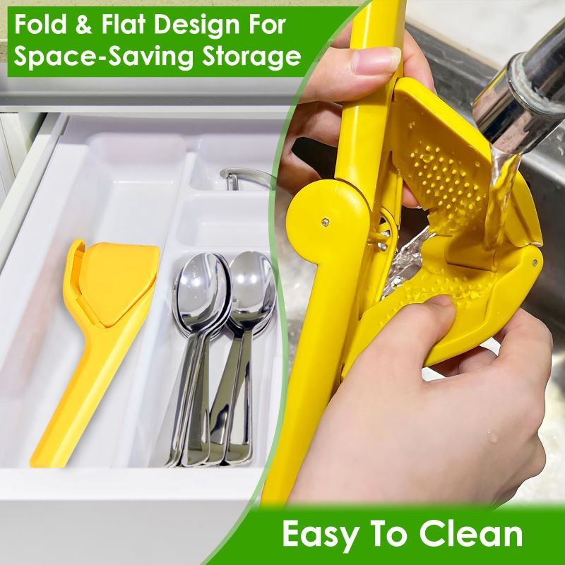 Fold-Flat Manual Citrus Squeezer with Seed Filter