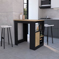 Kitchen Island Wynne with Spacious Top and Push-to-Open Storage