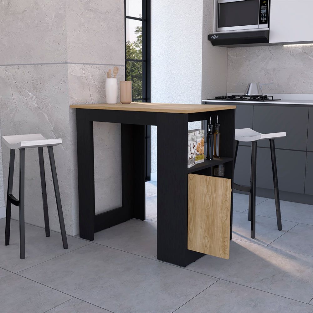 Kitchen Island Wynne with Spacious Top and Push-to-Open Storage