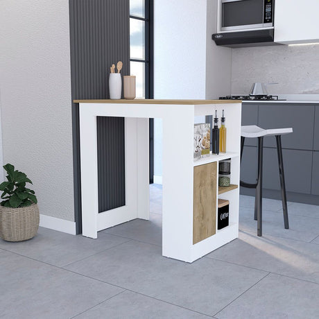 Wynne Kitchen Island with Storage and Cabinet