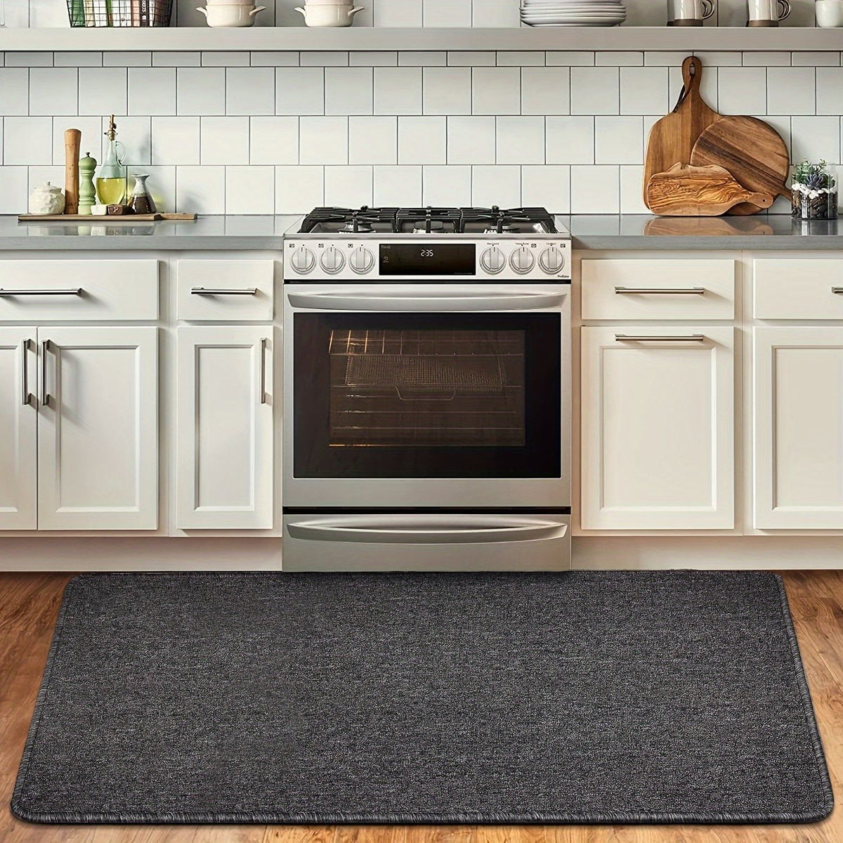 Non-Slip Kitchen Mats with Natural Rubber Backing - Easy Clean & Absorbent