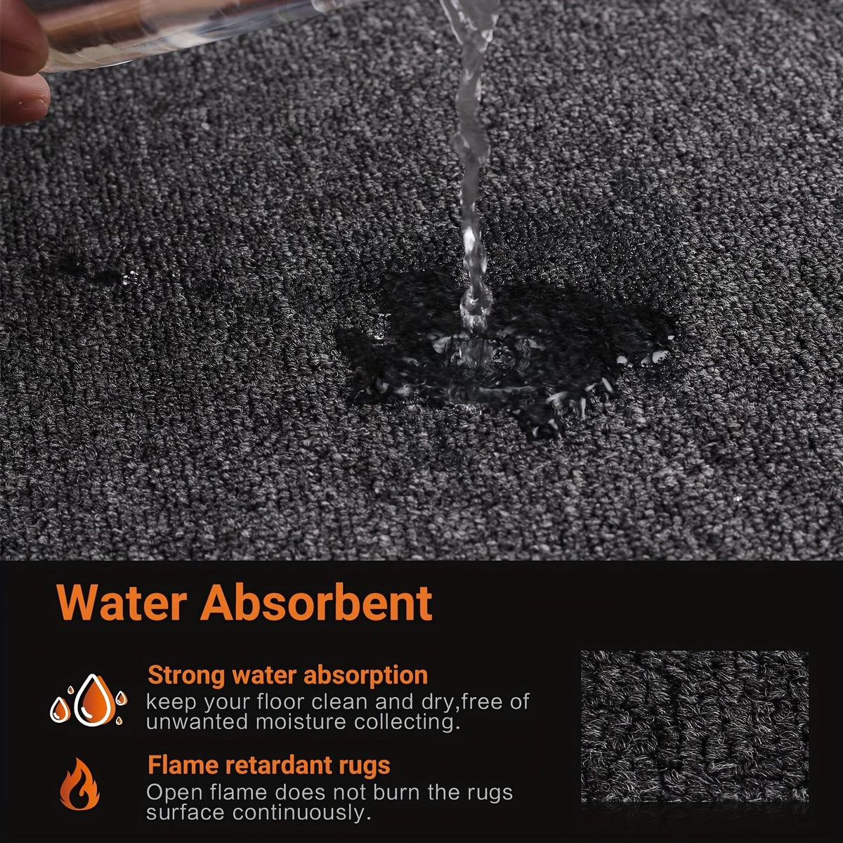 Non-Slip Kitchen Mats with Natural Rubber Backing - Easy Clean & Absorbent