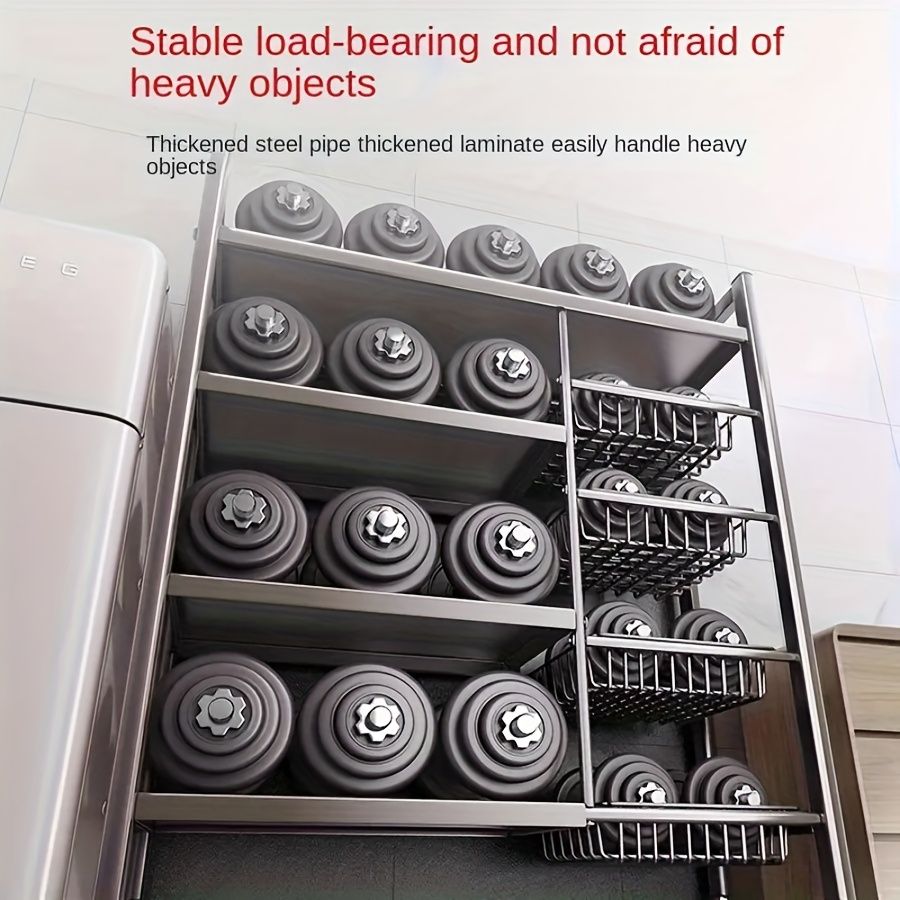 Mobile Multi-Layer Kitchen Storage Rack with Casters