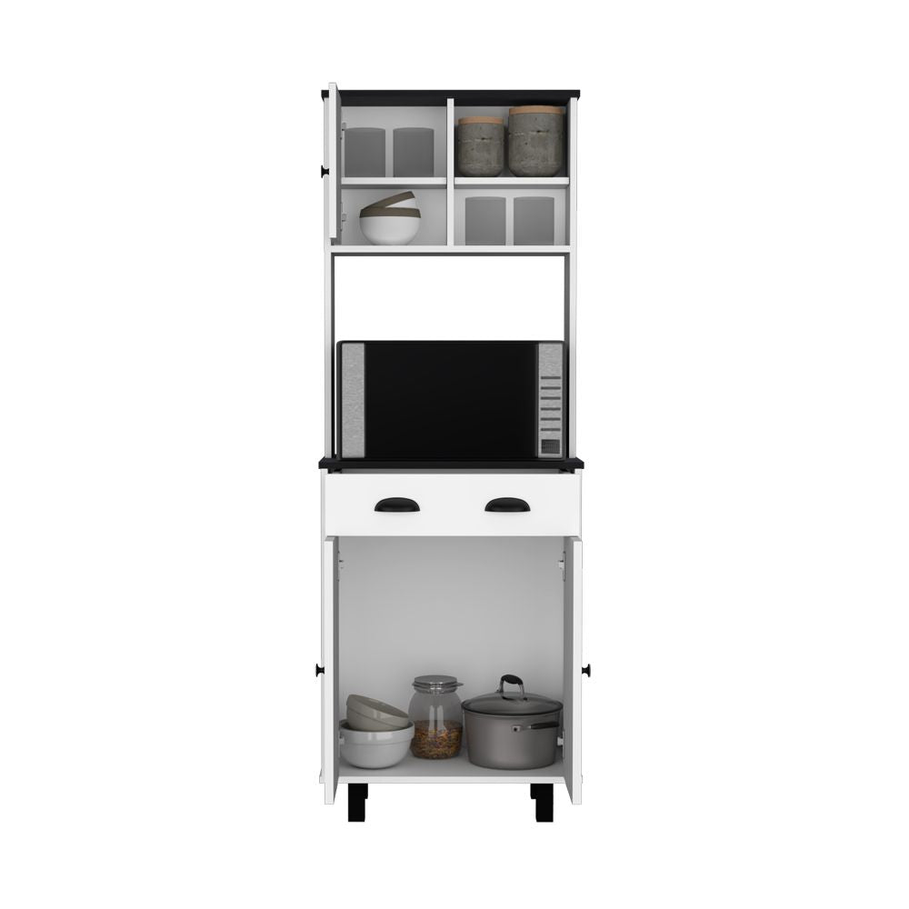 Multi-Function Kitchen Storage Cabinet with Pull-Out Drawer