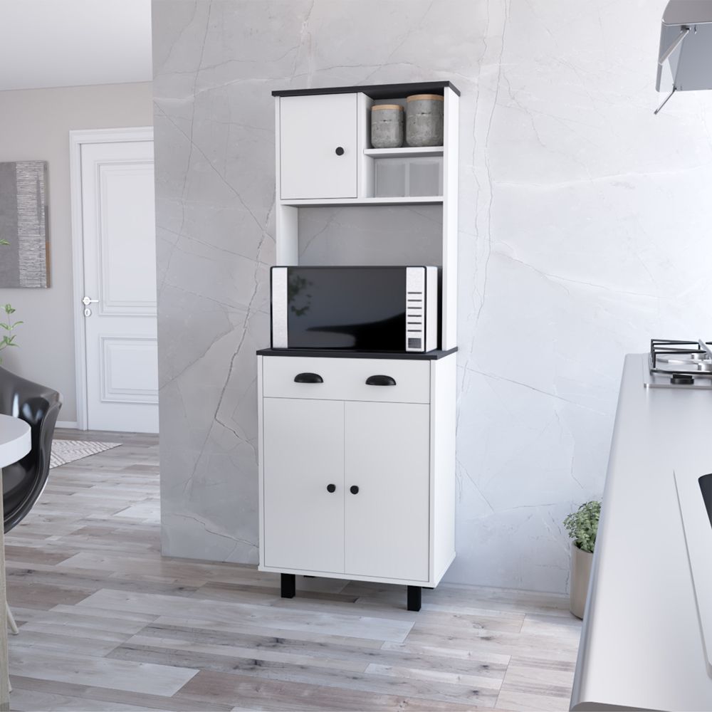 Multi-Function Kitchen Storage Cabinet with Pull-Out Drawer