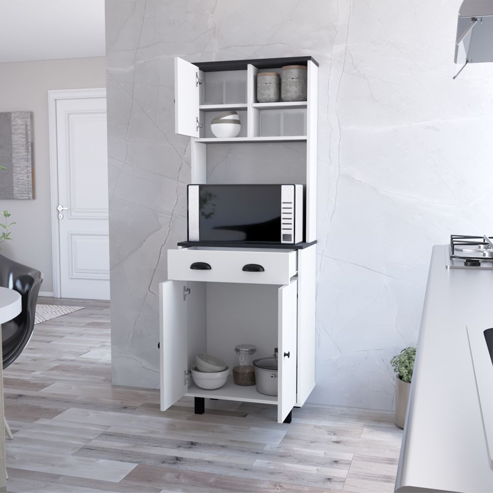 Multi-Function Kitchen Storage Cabinet with Pull-Out Drawer