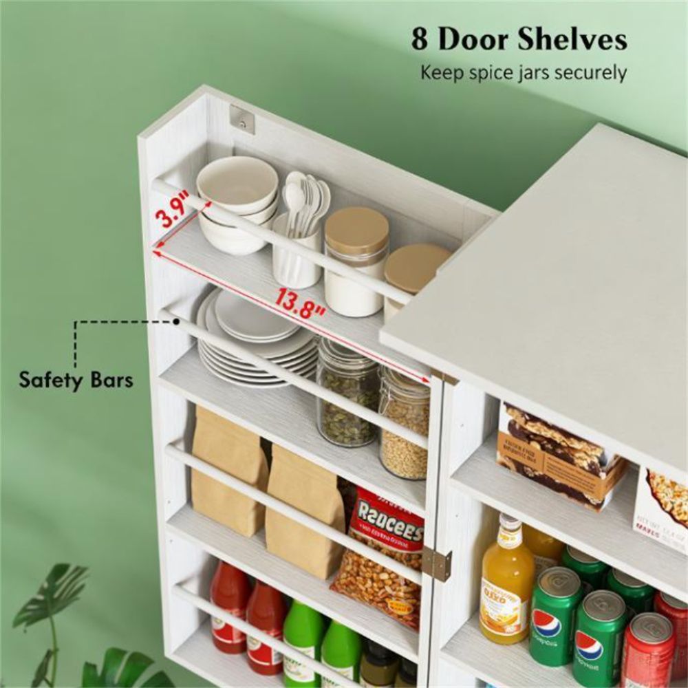Farmhouse Pantry Cabinet with Adjustable Storage