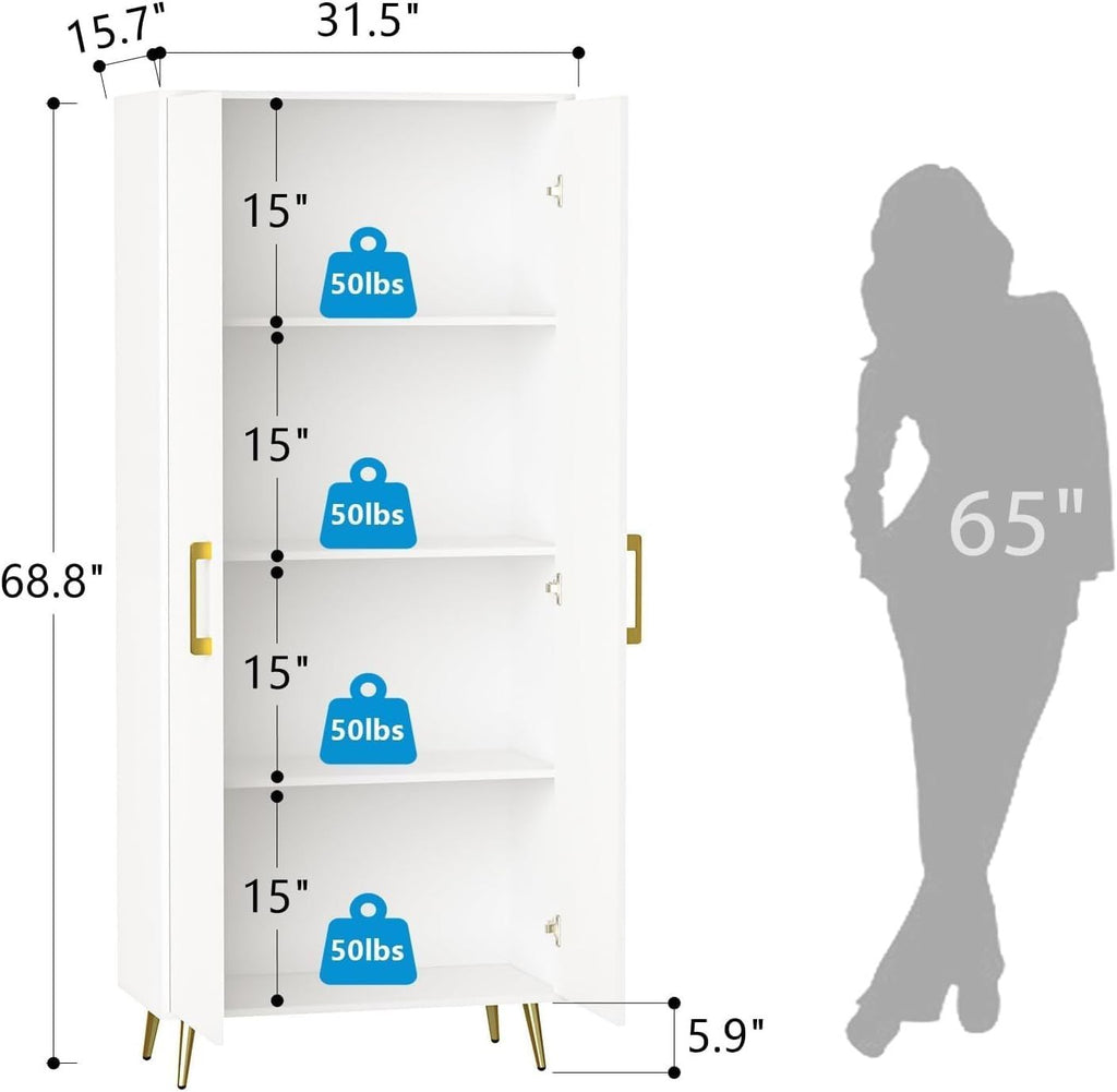 Versatile Kitchen Pantry Cabinet with Spacious Storage