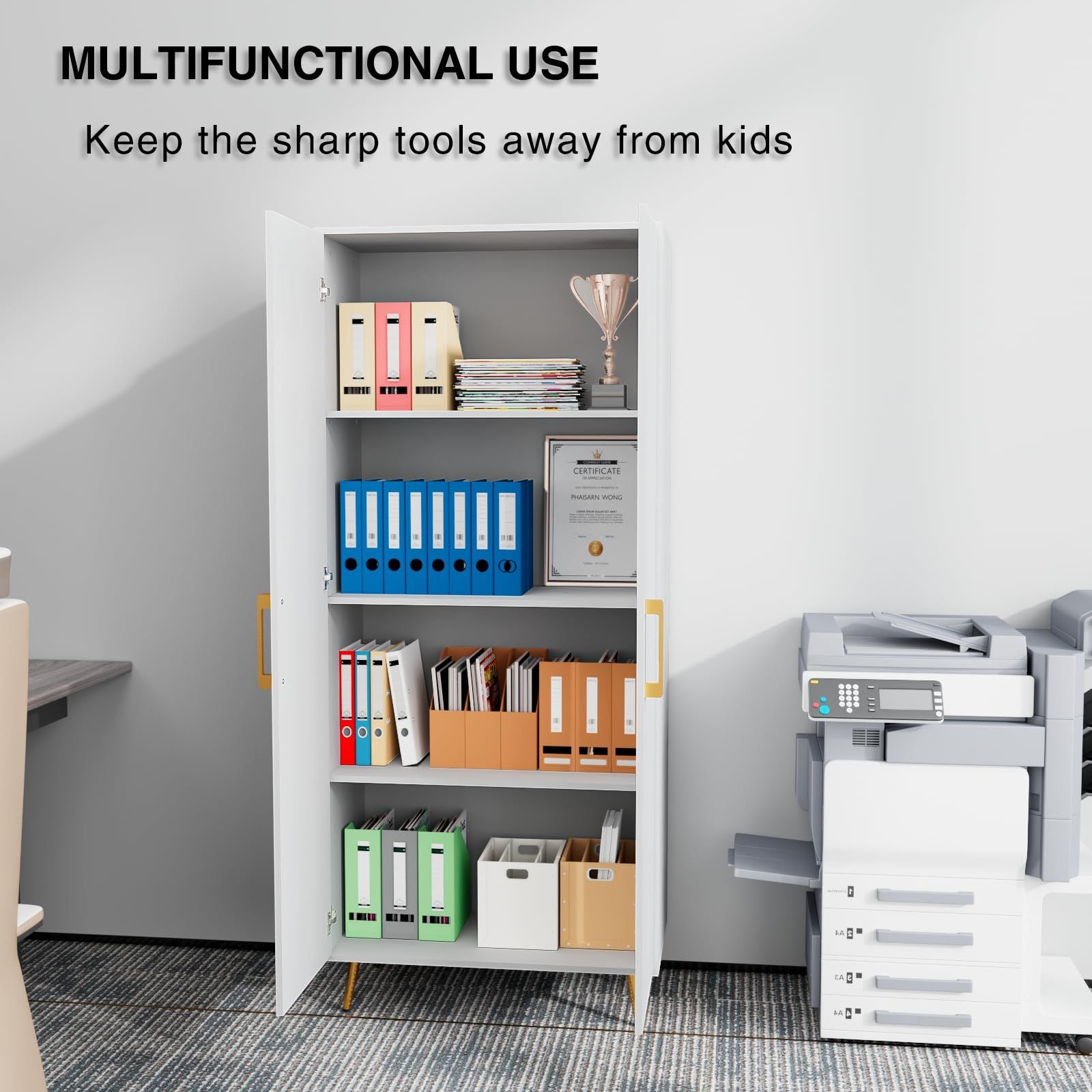 Versatile Kitchen Pantry Cabinet with Spacious Storage