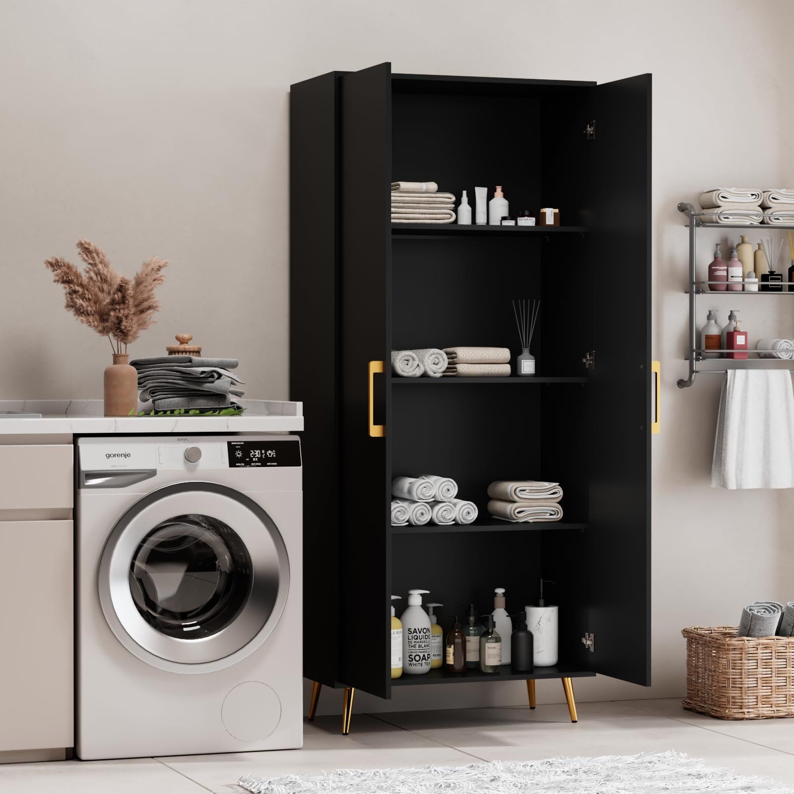 Versatile Kitchen Pantry Cabinet with Spacious Storage
