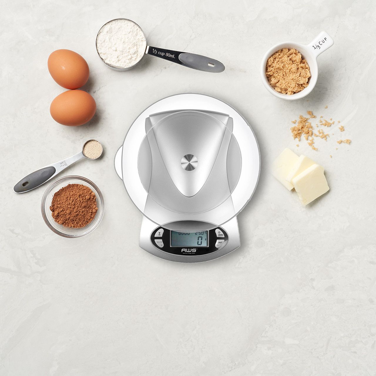 Kitchen Pro Digital Bowl Scale with Timer and Tare