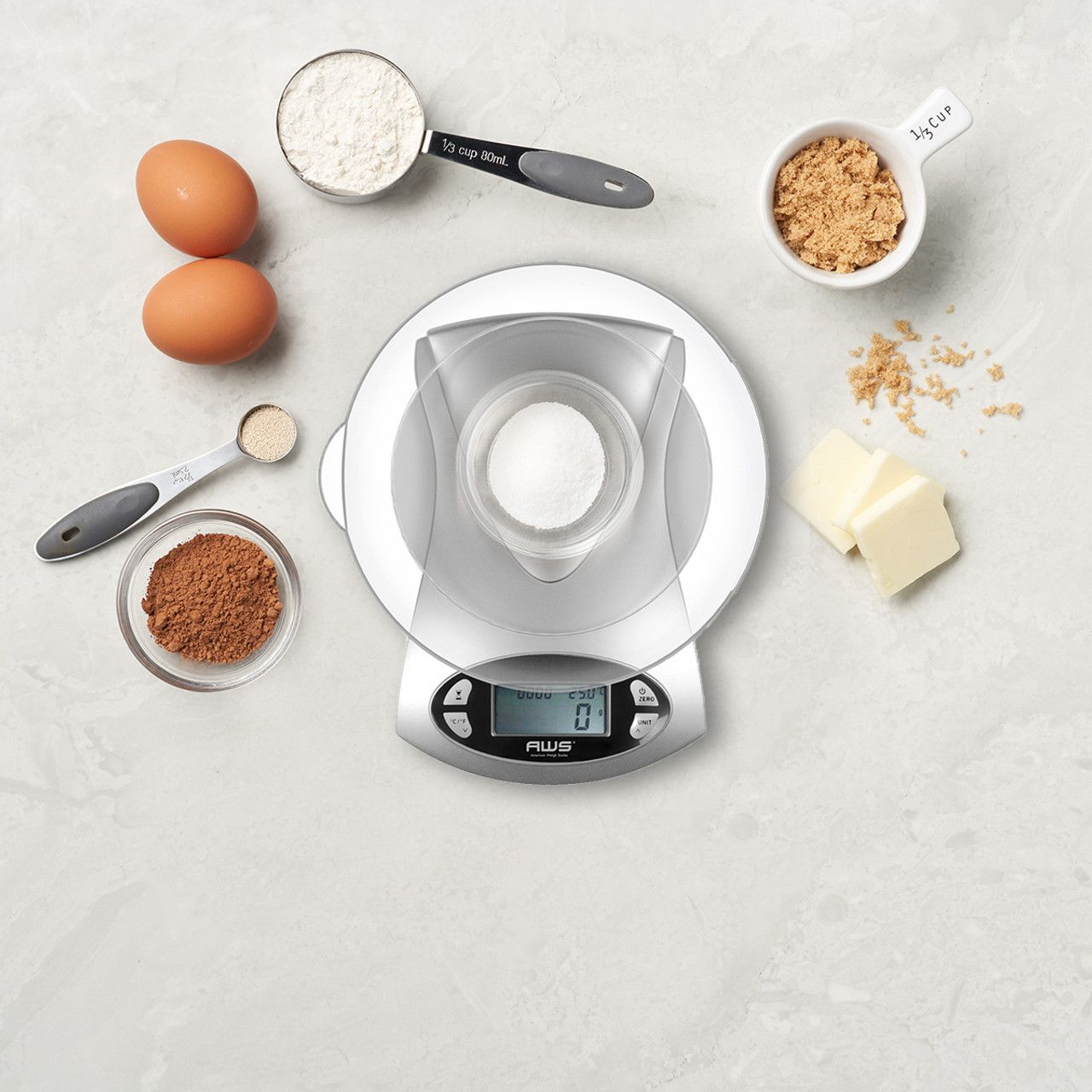 Kitchen Pro Digital Bowl Scale with Timer and Tare