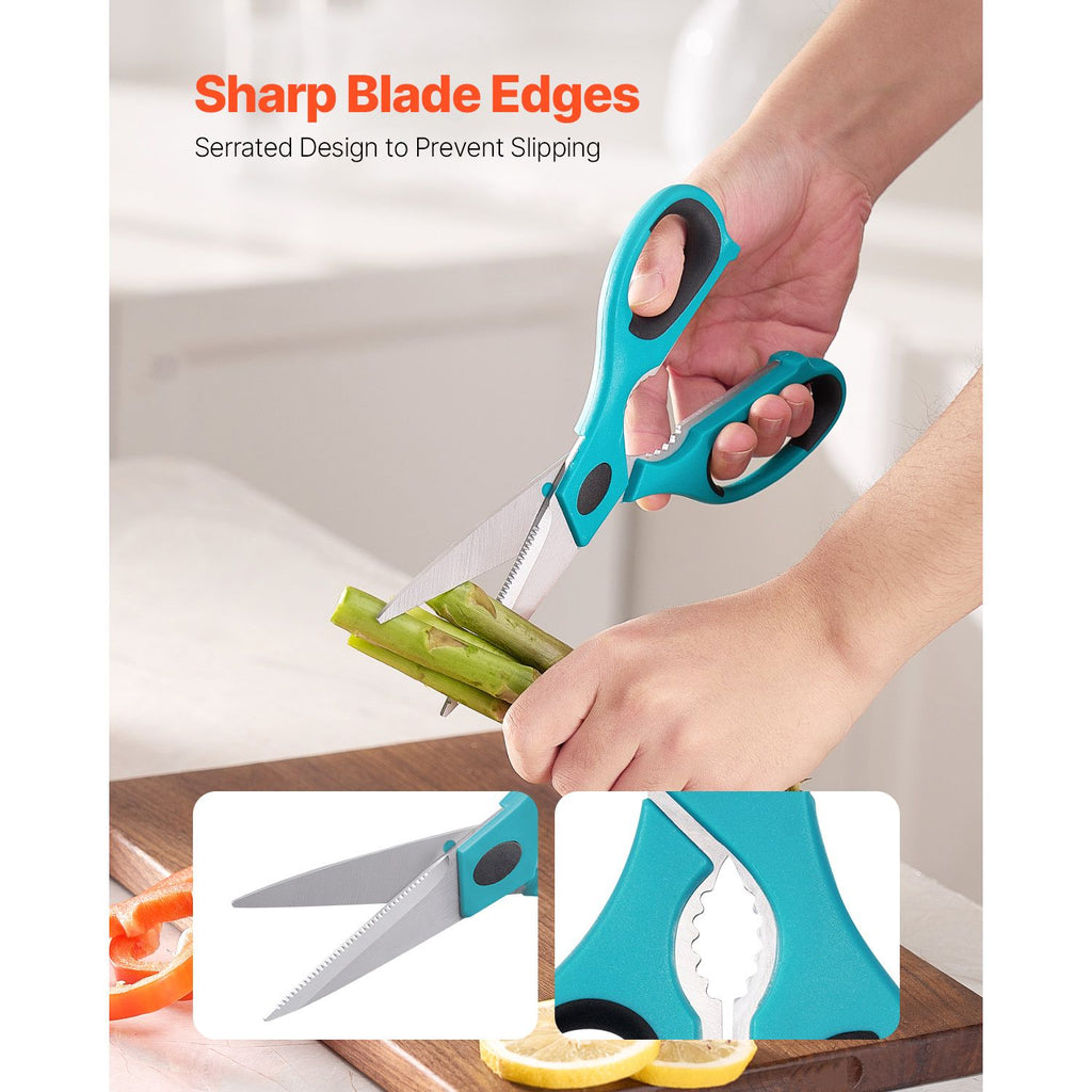 Two-Piece Kitchen Shear Set with Protective Sheaths