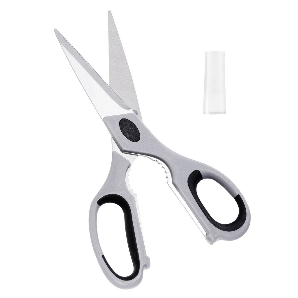 everyday Stainless Steel Kitchen Scissors with Protective Sheath – practical Shears for Meat, Poultry, and Vegetables