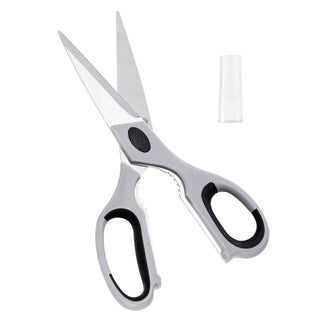 everyday Stainless Steel Kitchen Scissors with Protective Sheath – practical Shears for Meat, Poultry, and Vegetables
