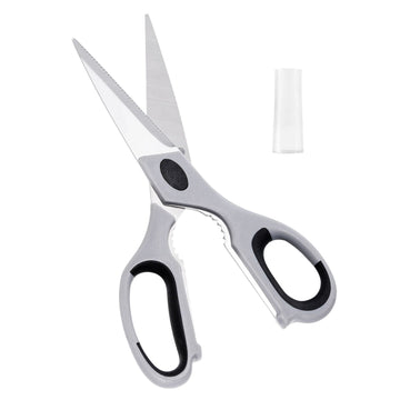 everyday Stainless Steel Kitchen Scissors with Protective Sheath – practical Shears for Meat, Poultry, and Vegetables