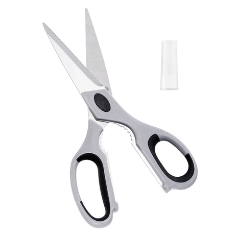 everyday Stainless Steel Kitchen Scissors with Protective Sheath – practical Shears for Meat, Poultry, and Vegetables
