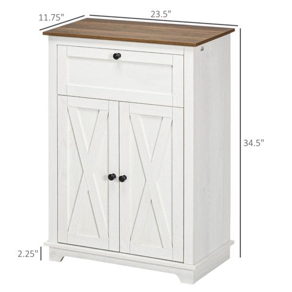 Kitchen Sideboard with Storage Drawer and Coffee Bar Functionality