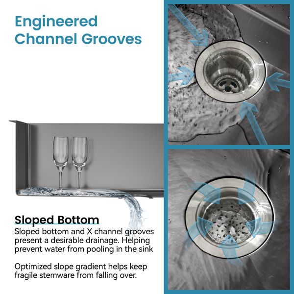 Black Undermount Single-Bowl Kitchen Sink