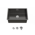 Black Undermount Single-Bowl Kitchen Sink