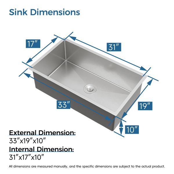 Brushed Single-Bowl Kitchen Sink With Drain Grooves