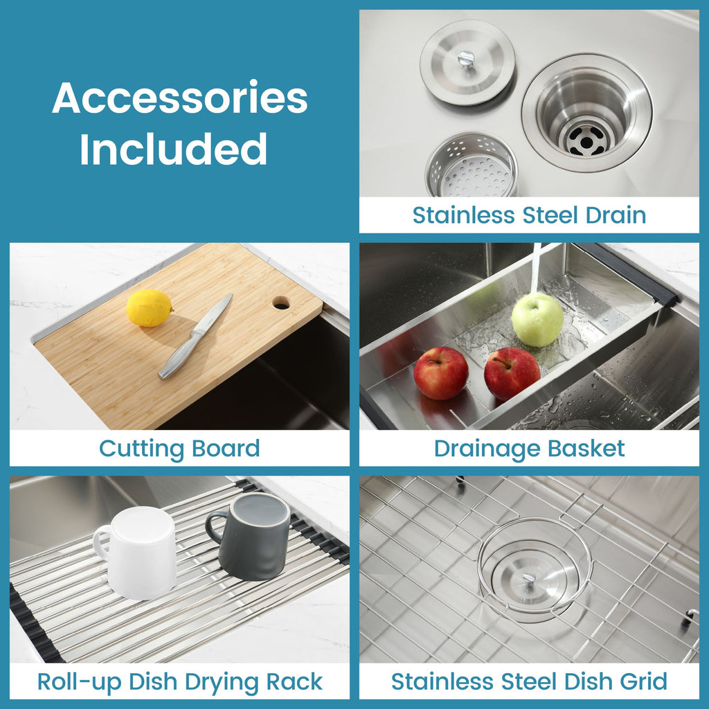 Multifunction Undermount Kitchen Workstation Sink