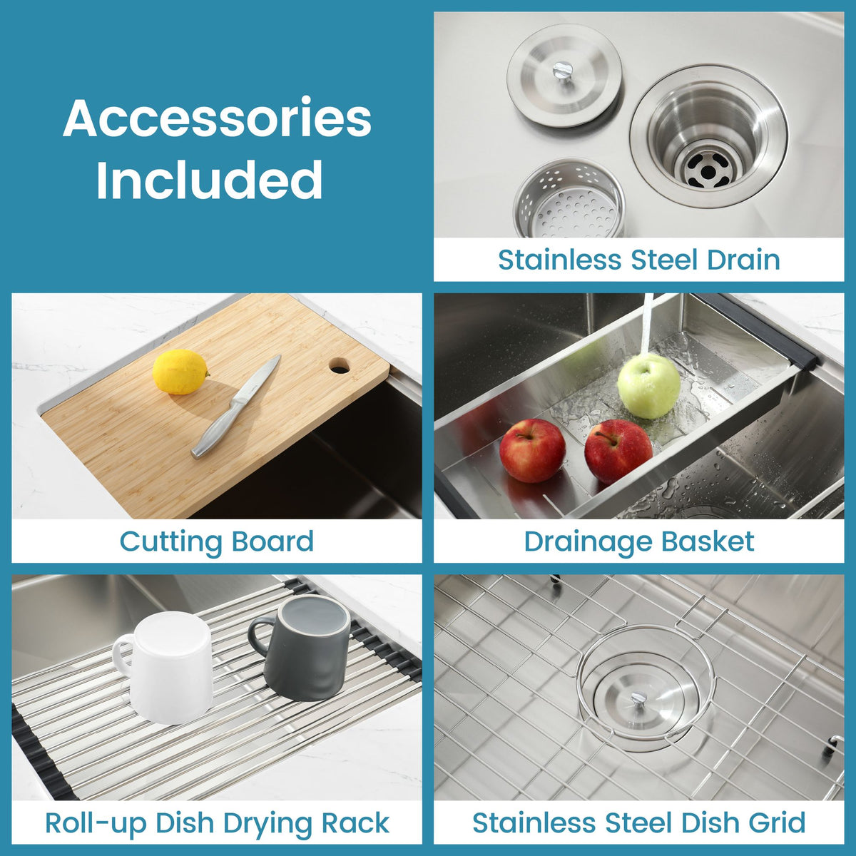 Multifunction Undermount Kitchen Workstation Sink